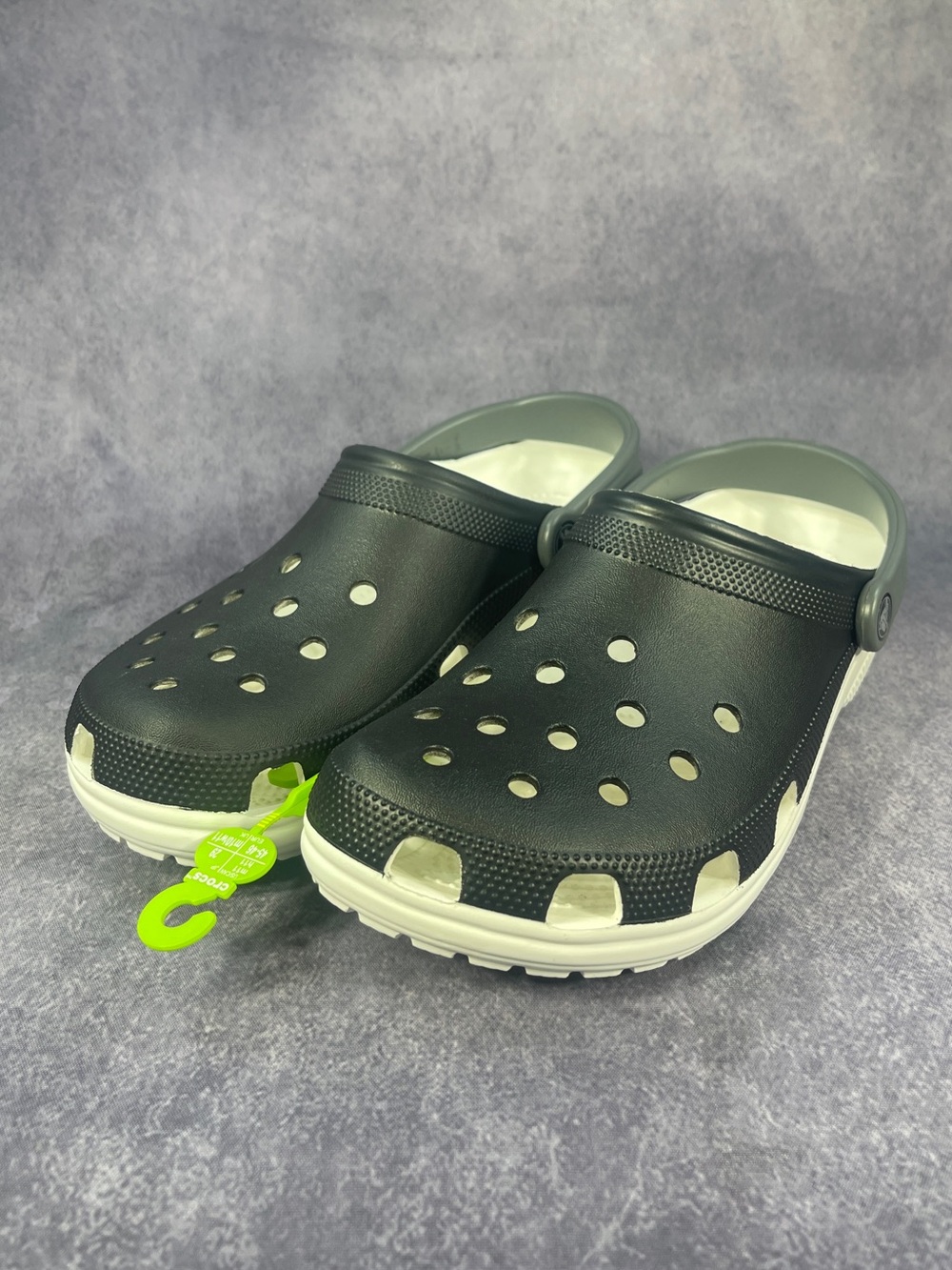 Crocs Unisex Adult Black Classic Retro Sport Slip On Clogs Mens Size 11 NEW